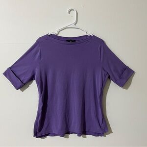 Ralph Lauren Women's Short Sleeve Purple Tee